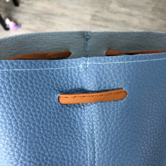 Faux Leather Bucket Bag Purse - Picture 5 of 8